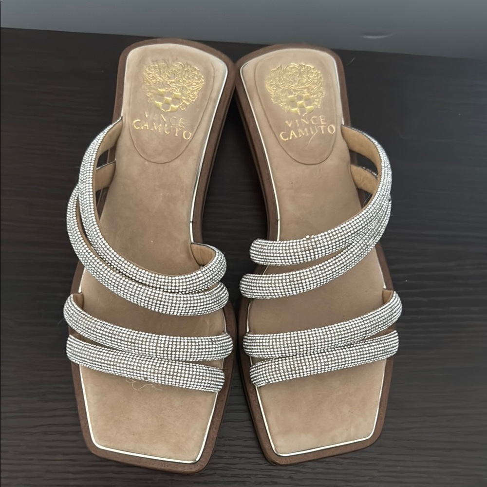 Vince Camuto Silver Rhinestone Women's Sandals